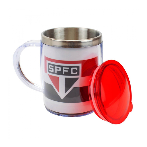 Caneca Térmica Com Tampa 450ml - SPFC