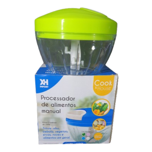 Processador Triturador Moedor De Alimentos Manual Alho 500ml