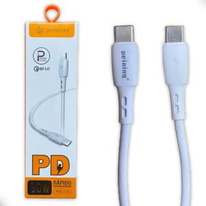 Cabo De Carregador Usbc Celular 1 Metro 60w Turbo Usb C