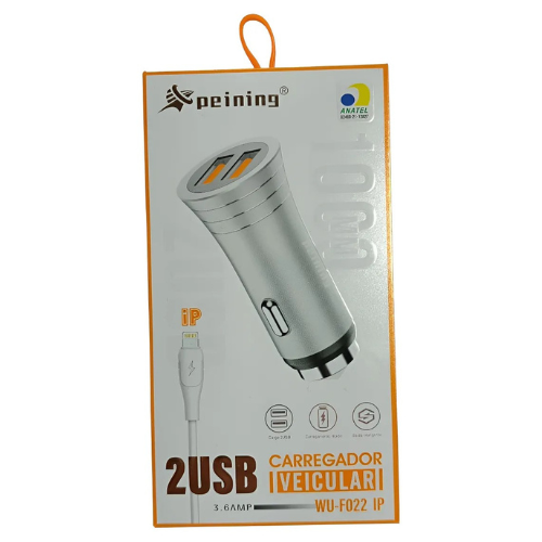 Carregador Peining Wu-F022 2 USB Preto 3.6a