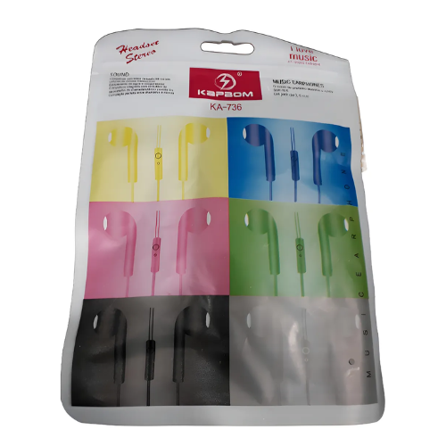 Fone De Ouvido Com Microfone Estéreo Ka-736( Diversas Cores )