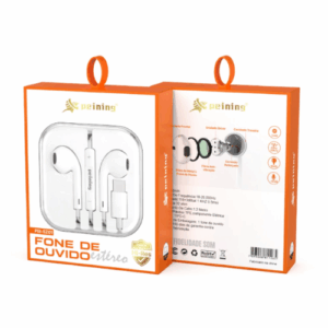 Fone De Ouvido Tipo C Intra Auricular Estéreo Celular Peining PEI-SZ01 Controle Volume e Microfone