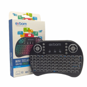 Mini Teclado LED Bluetooth Wireless Receptor USB Exbom BK-BTi8LED