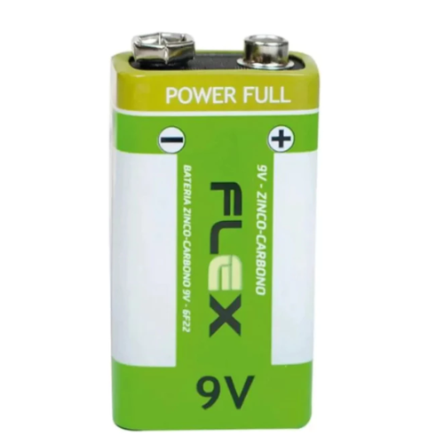 BATERIA PILHA 9V FX-9Z1 6F22 COM 1PÇ FLEX GOLD