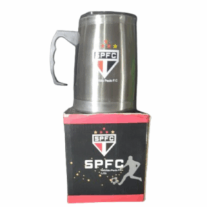 Caneca de Aluminio Com Tampa - SPFC - Oficial