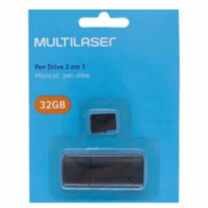 Cartão de Memória Multilaser 32GB 2x1